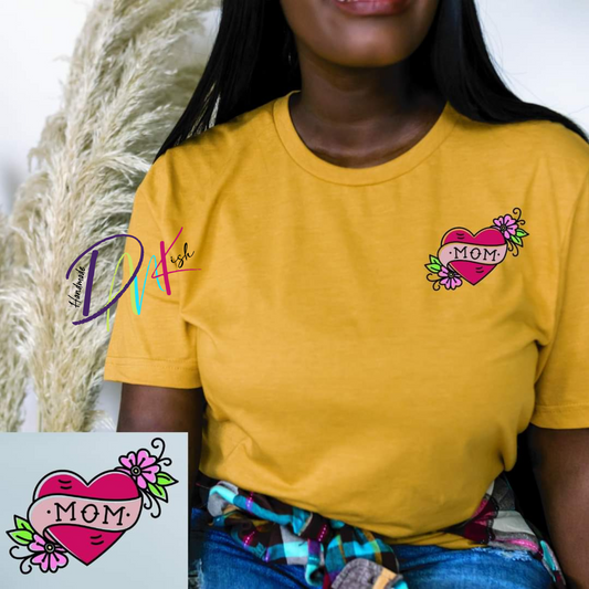 Mom Heart Ribbon