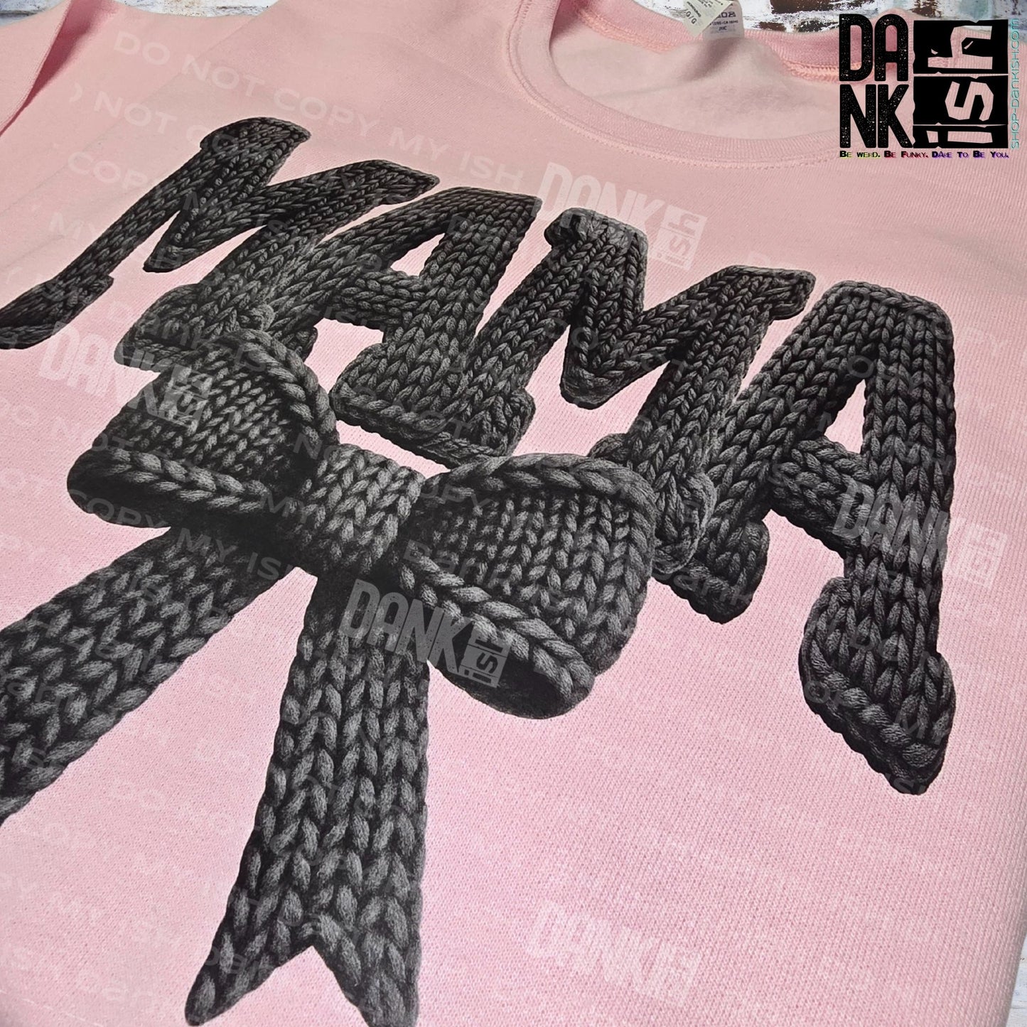 Faux Crochet Mama Bow