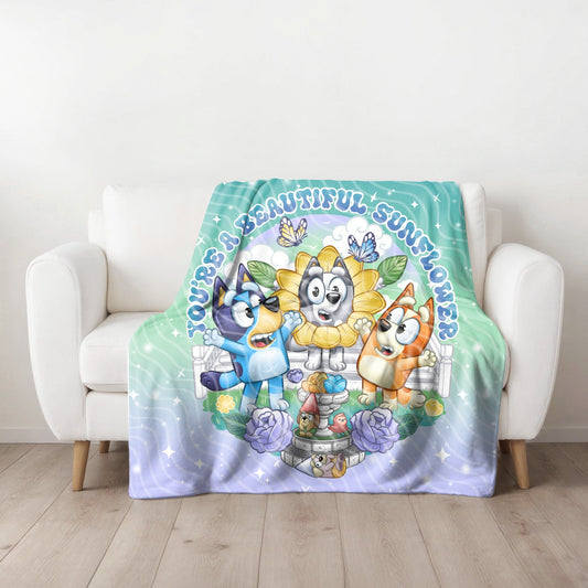 Heeler Sunflower Blanket