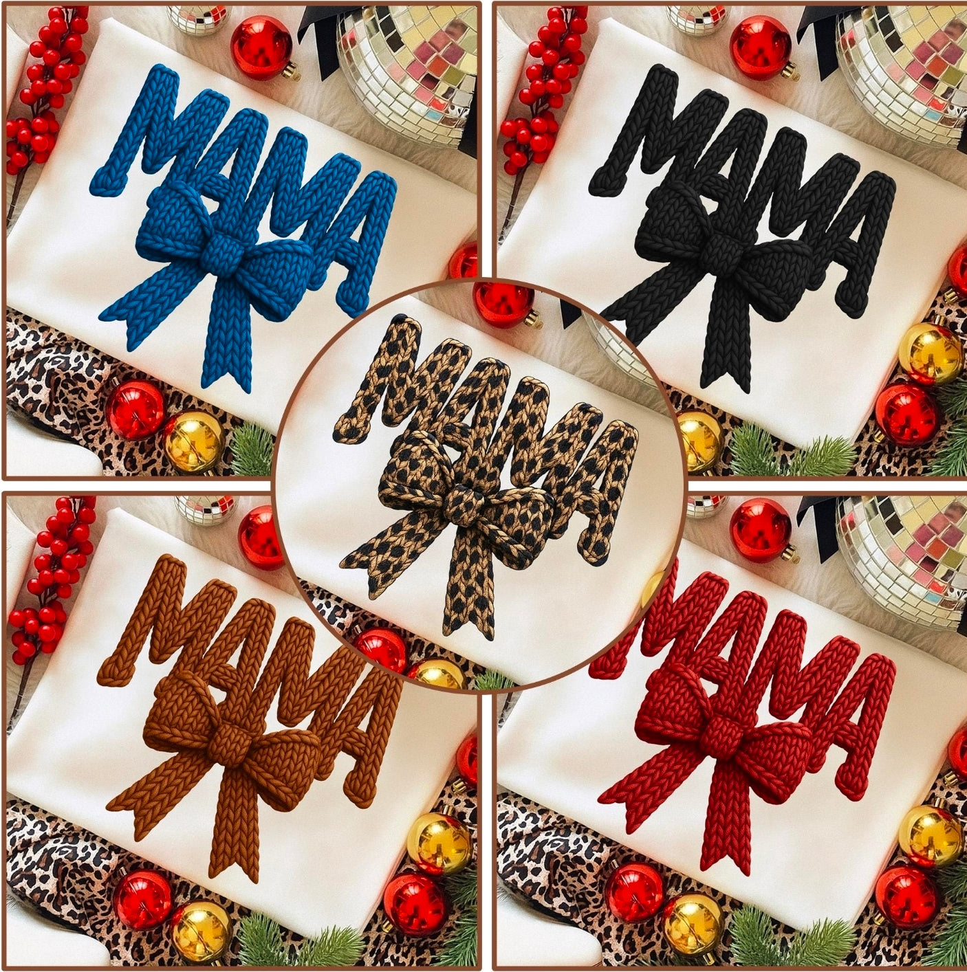 Faux Crochet Mama Bow