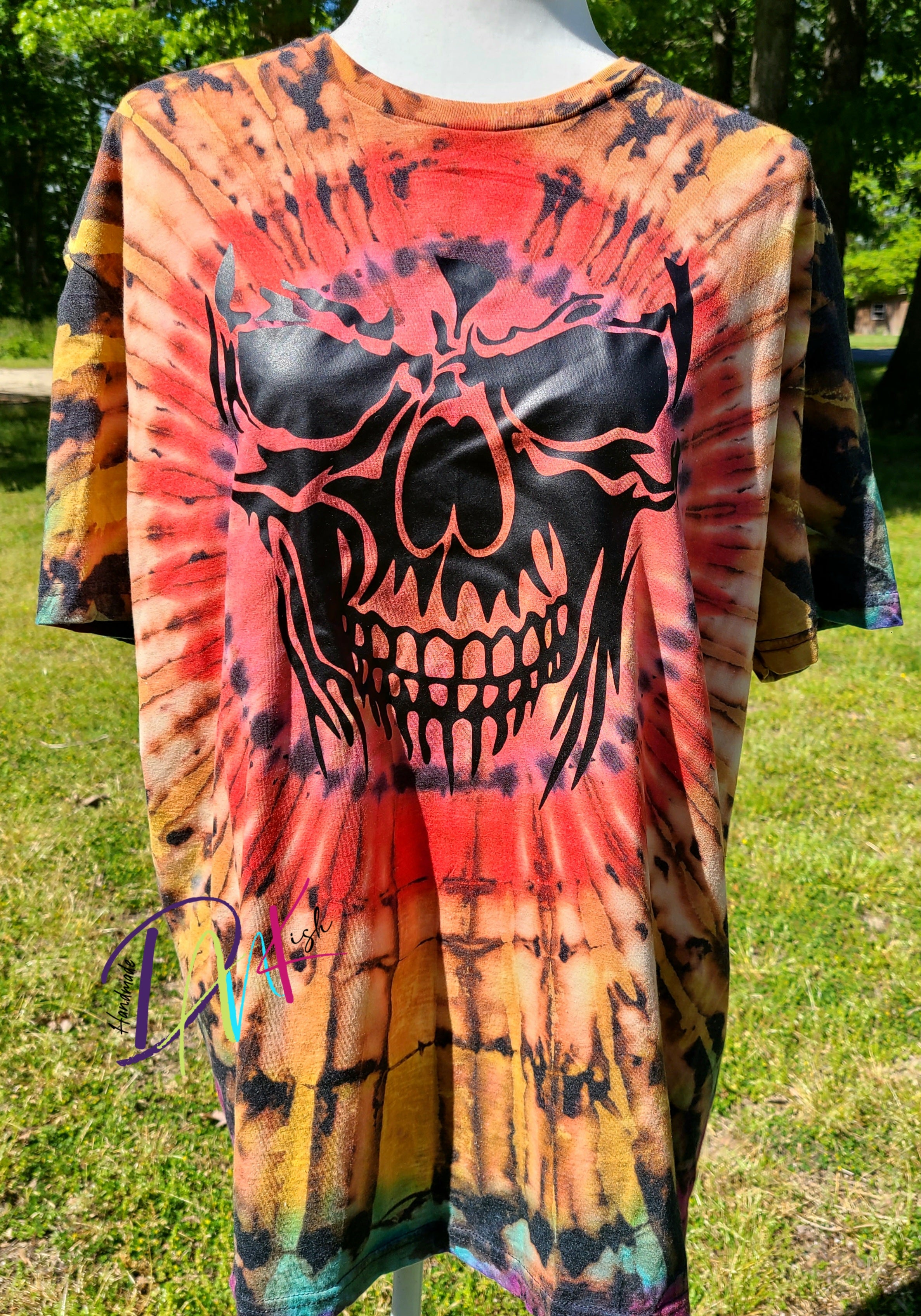 Skull Reverse Tie Dye