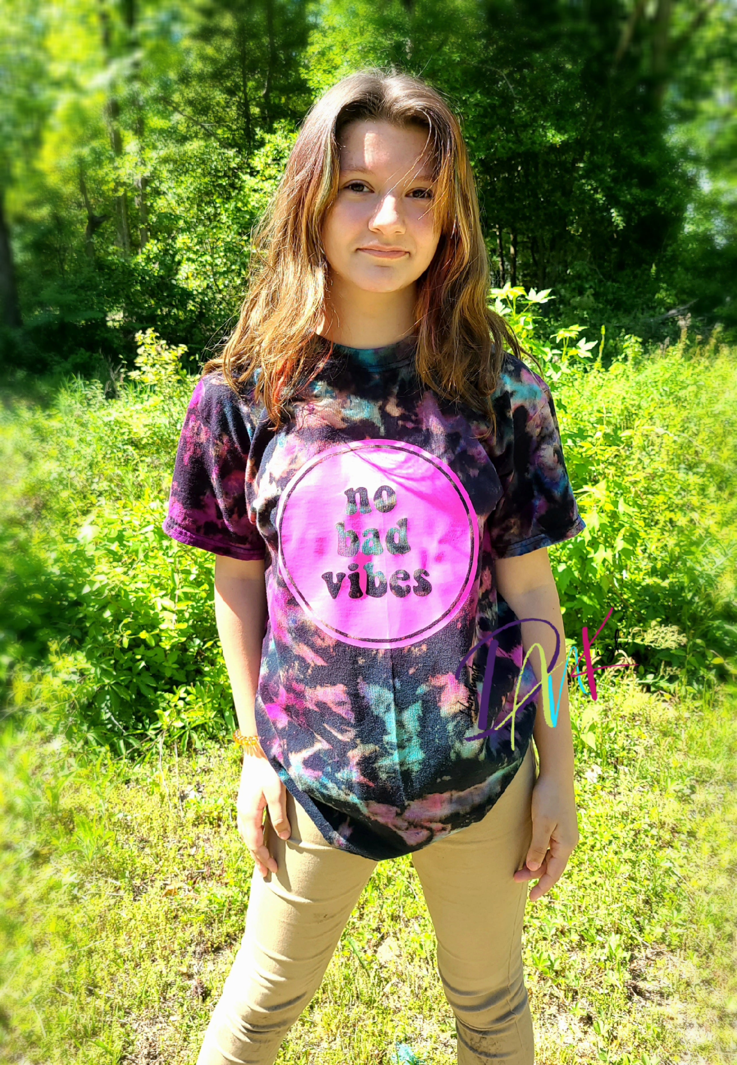 No Bad Vibes Reverse Tie Dye