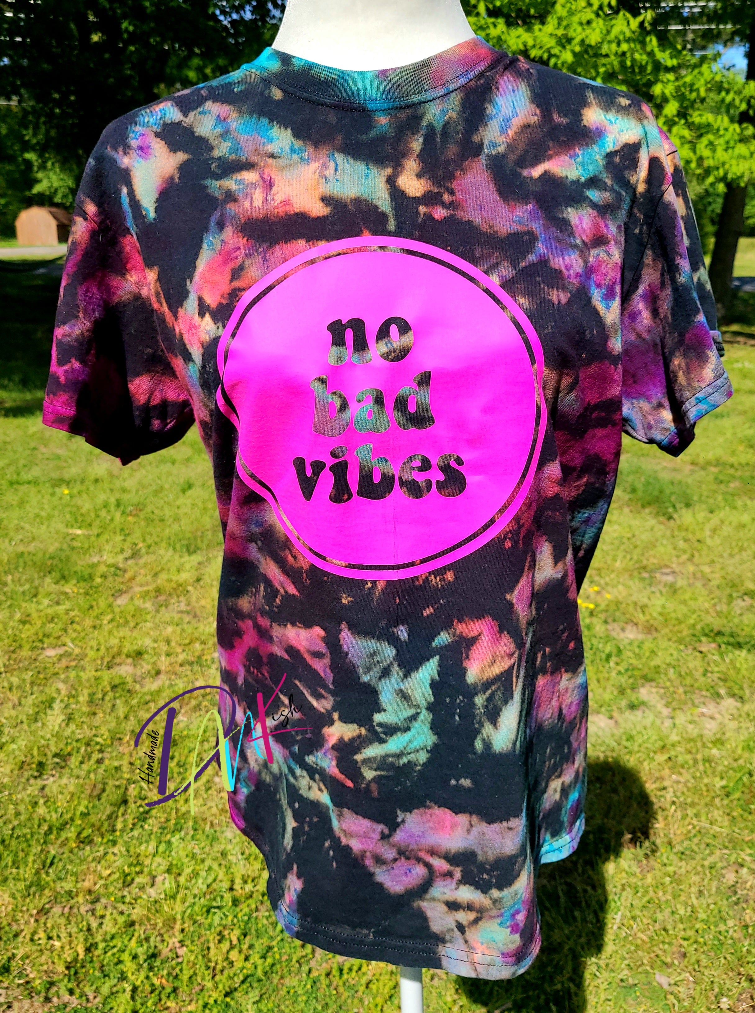 No Bad Vibes Reverse Tie Dye