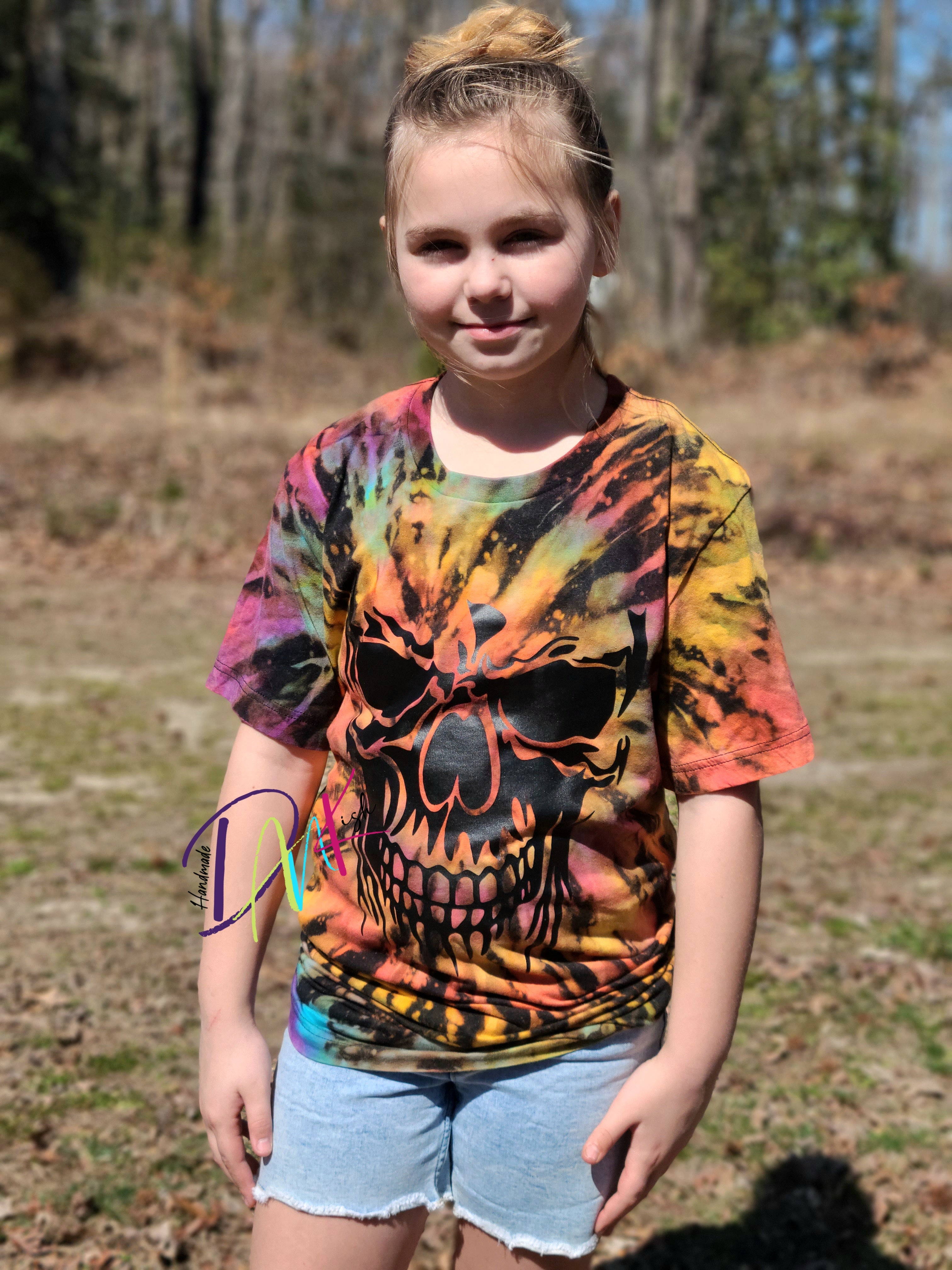 Skull Reverse Tie Dye