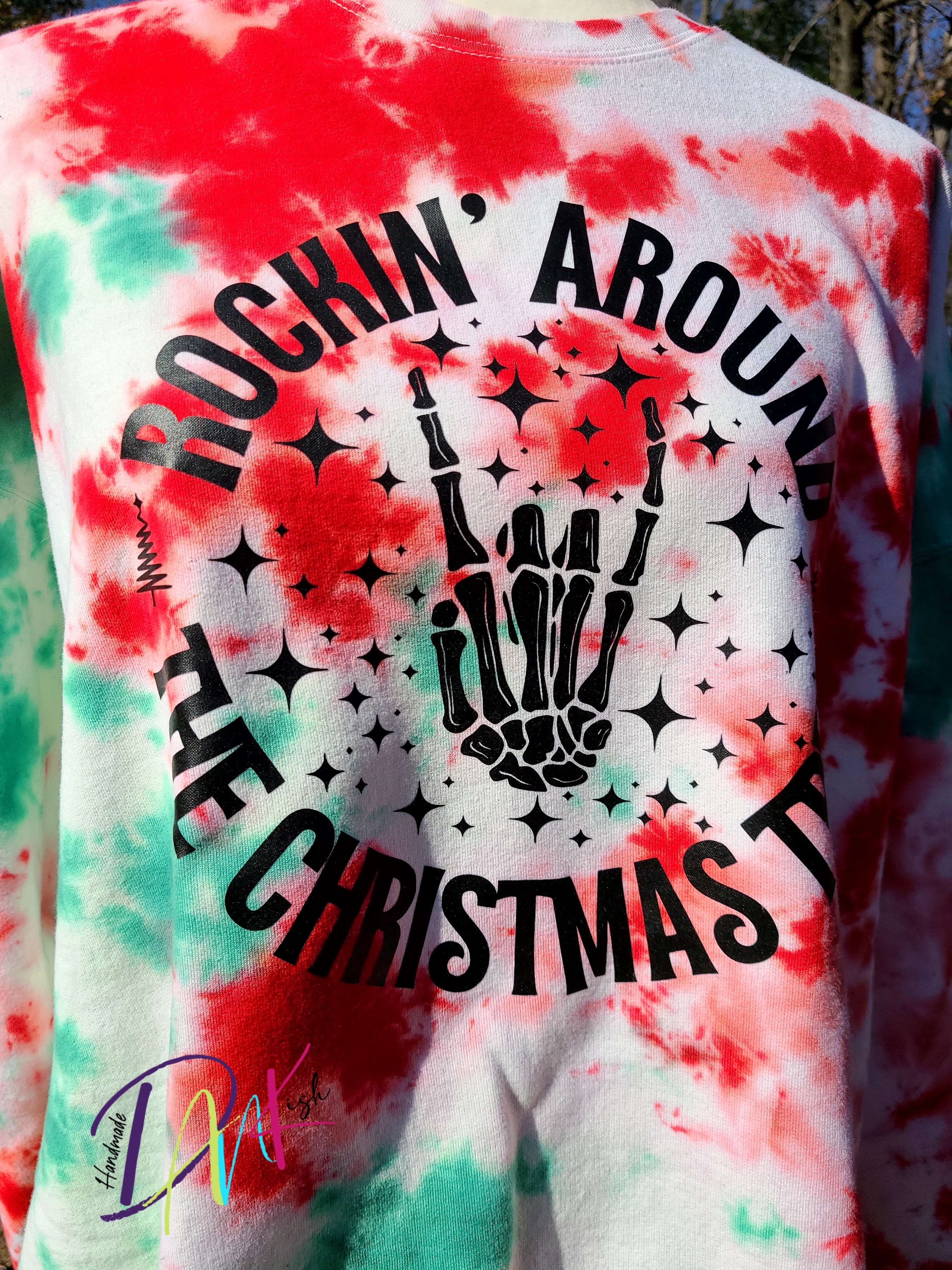 Rockin' Around The Christmas Tree Tie Dye